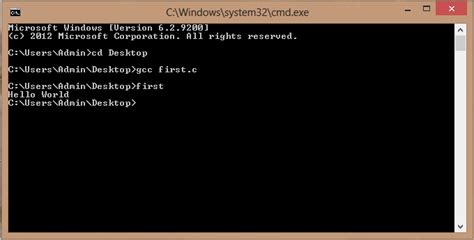 how to run c program in cmd