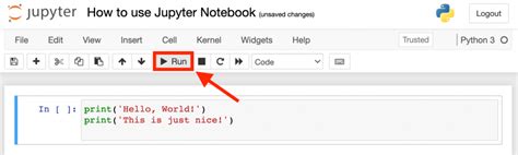 how to run code in jupyter notebook