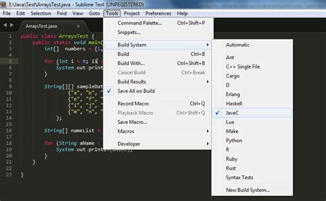 how to run code in sublime text java