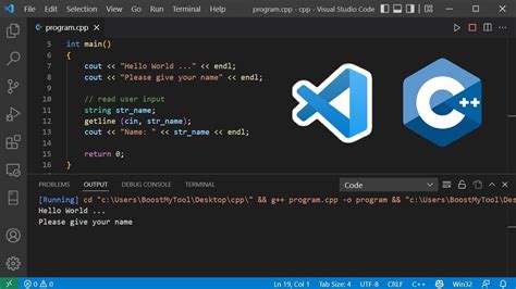 how to run code in vs code terminal in windows