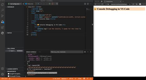 how to run console.log in vs code