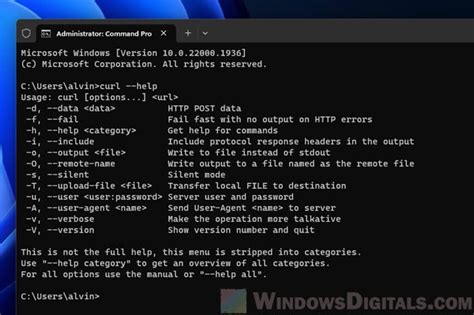 how to run curl command in windows 11