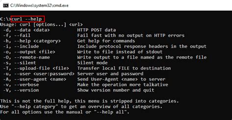 how to run curl command with multiple lines in windows