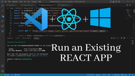 how to run existing react project in visual studio code