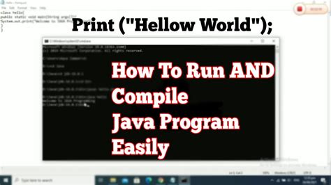 how to run hello world program in java in notepad