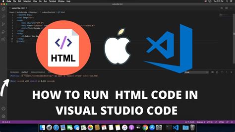 how to run html code in visual studio code on mac