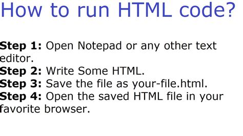 how to run html code online