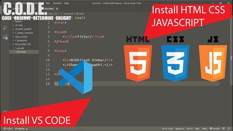 how to run html css and javascript in visual studio code