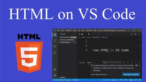 how to run html file in visual studio code