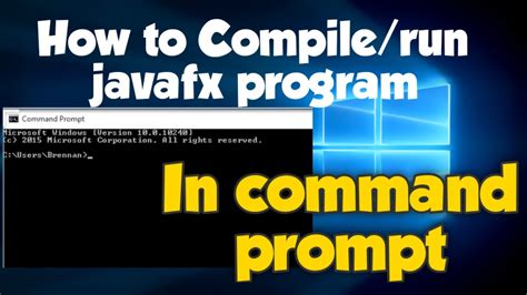 how to run javafx in command prompt