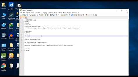 how to run javascript code using notepad