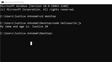 how to run javascript file in cmd