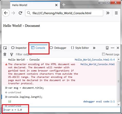how to run js code in firefox console