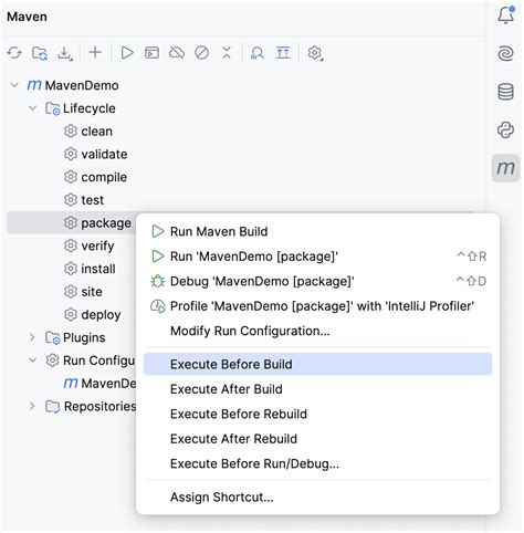 how to run maven goal in intellij