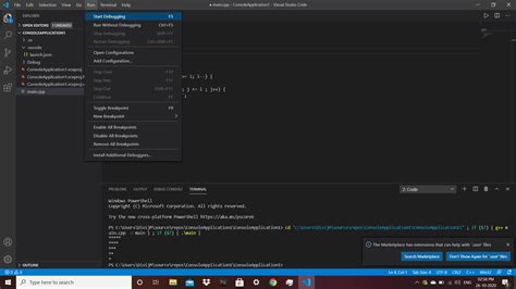 how to run my code in visual studio 2022