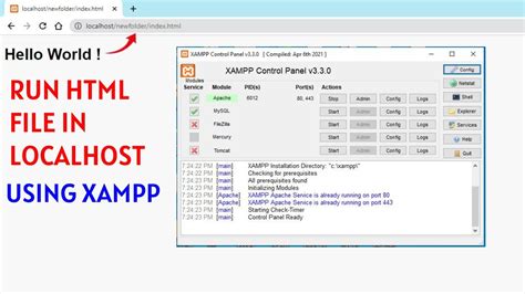 how to run php and html in xampp