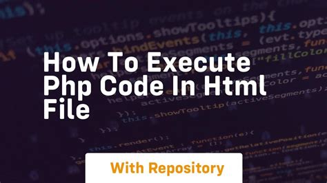 how to run php code in html file
