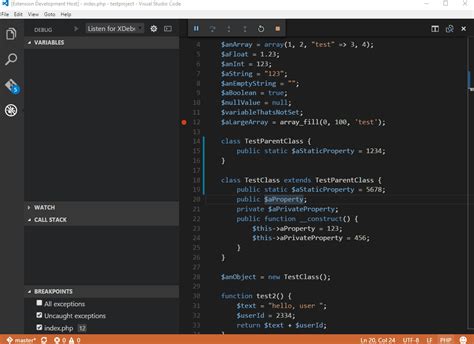 how to run php code in visual studio code terminal