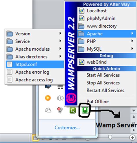 how to run php file in wamp server