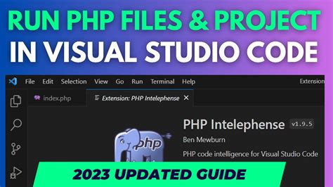 how to run php files in vs code