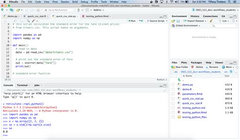 how to run python code in rstudio