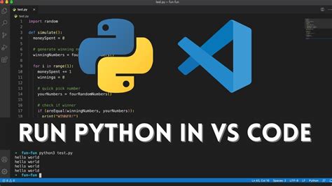 how to run python code vs code