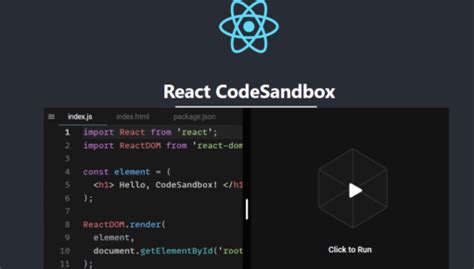 how to run react code in codesandbox
