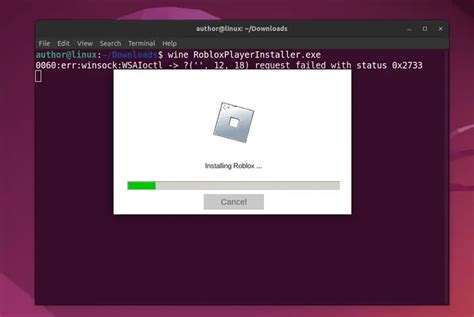 how to run roblox on linux with wine