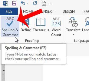 how to run spelling and grammar check on word