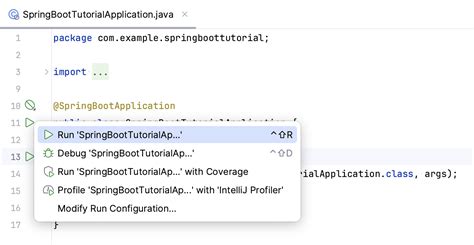 how to run spring boot application in intellij using maven