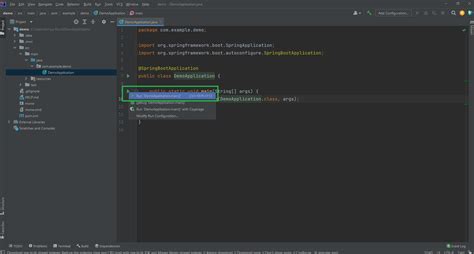 how to run spring boot application in intellij using terminal