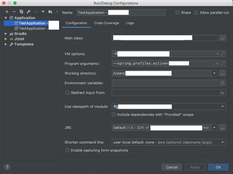 how to run spring boot application in intellij with profile