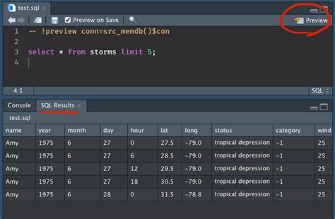 how to run sql code in rstudio