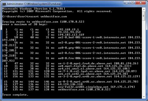 how to run traceroute command