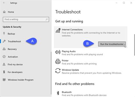 how to run troubleshooter in windows 10