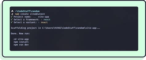 how to run vite react app in vs code terminal