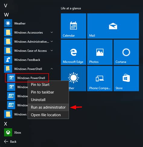 how to run windows powershell as administrator without admin rights