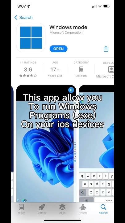 how to run windows software on ios