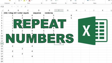 how to same numbers in excel