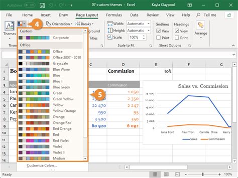 how to save a custom theme in excel