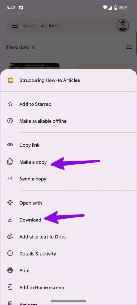 how to save a file from google drive on your phone