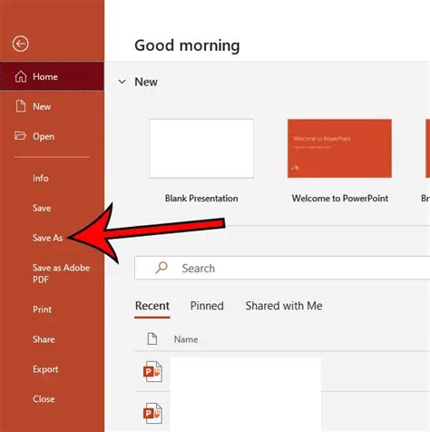 how to save a presentation with notes