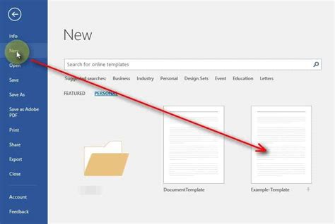 how to save a style template in word