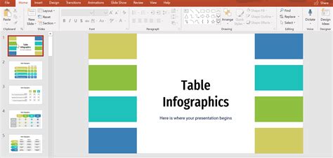 how to save a table format in ppt