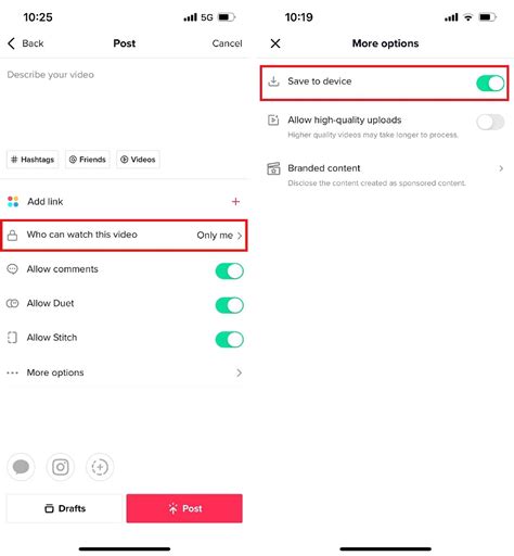 how to save a video from your tiktok drafts