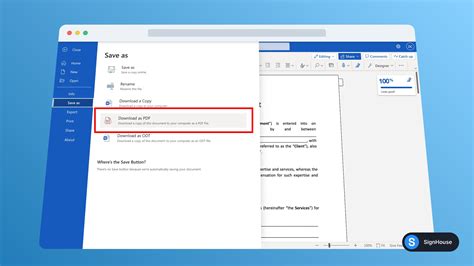 how to save a word document as a pdf on apple computer