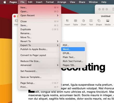 how to save a word document as docx on mac