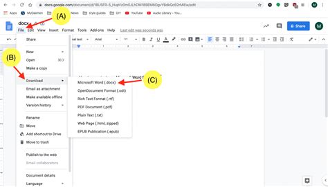 how to save a word document in google docs