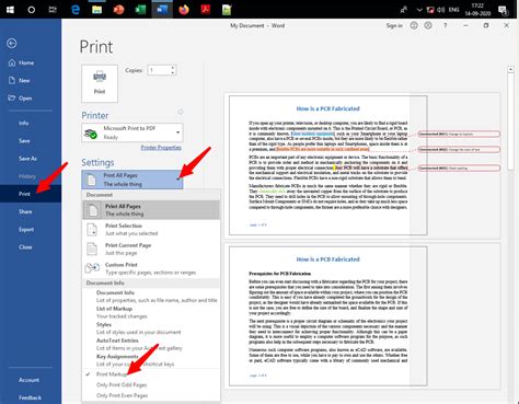 how to save a word document without markups and comments