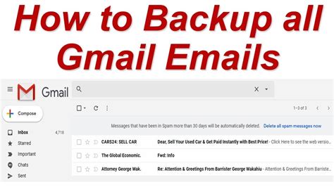how to save all data in gmail account